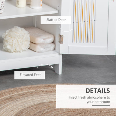 kleankin Modern Bathroom Floor Cabinet - White 