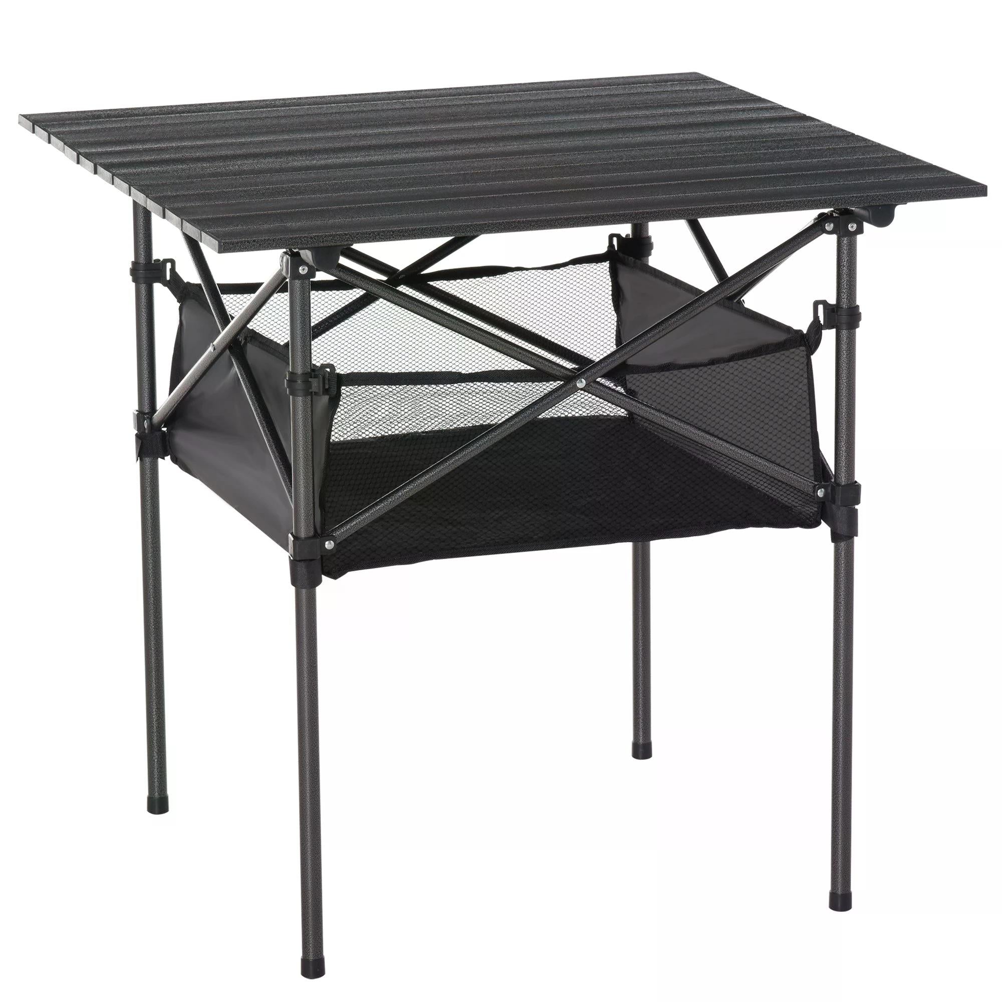Outsunny Outdoor Folding Camping Table W/ Storage Bag, Portable for Garden Beach Picnic 