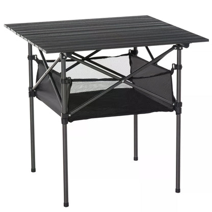 Outsunny Outdoor Folding Camping Table W/ Storage Bag, Portable for Garden Beach Picnic 
