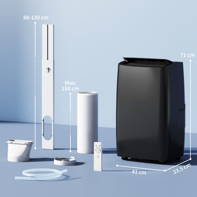 HOMCOM Portable Air Conditioner 12000 BTU, 4-in-1 Air Conditioning Unit, Dehumidifier, Cooling, Fan, Sleep Mode with 2 Speeds 