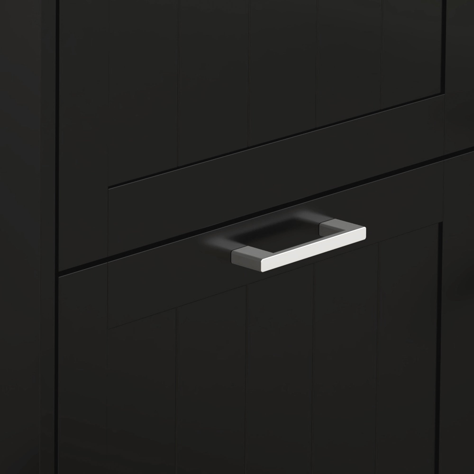 HOMCOM Three-Drawer Minimalistic Shoe Cabinet - Black 