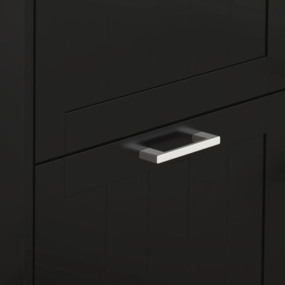 HOMCOM Three-Drawer Minimalistic Shoe Cabinet - Black 