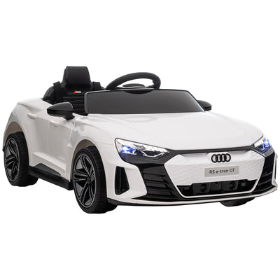 HOMCOM Audi Licensed 12V Kids Electric Ride-On, with Remote Control, Suspension System, Lights, Music, Motor - White 