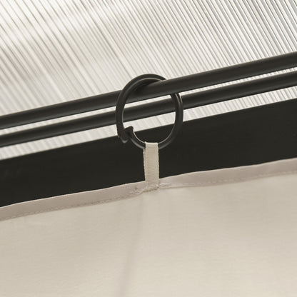 Outsunny Replacement Gazebo Curtains, 4-Panel Gazebo Side Panels Only, for 3 x 3 (M) Gazebos or Pergolas, Hooks/C-Rings Included, Beige 