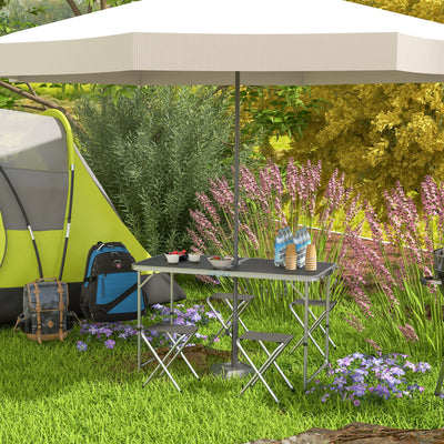 Outsunny Four-Person Foldable Aluminium Picnic Set 