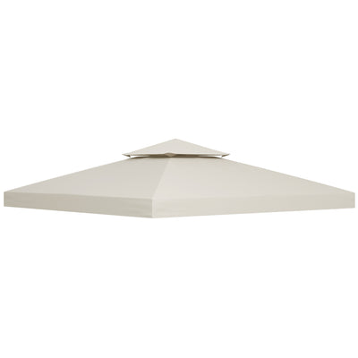Outsunny Gazebo Replacement Canopy 3x3 m-Cream White 