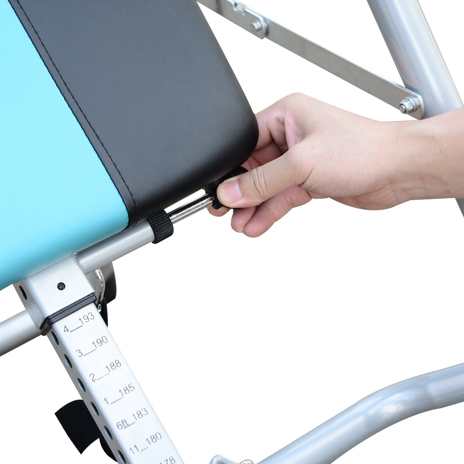 HOMCOM Foldable Gravity Inversion Table Back Therapy Home Fitness Bench Black 