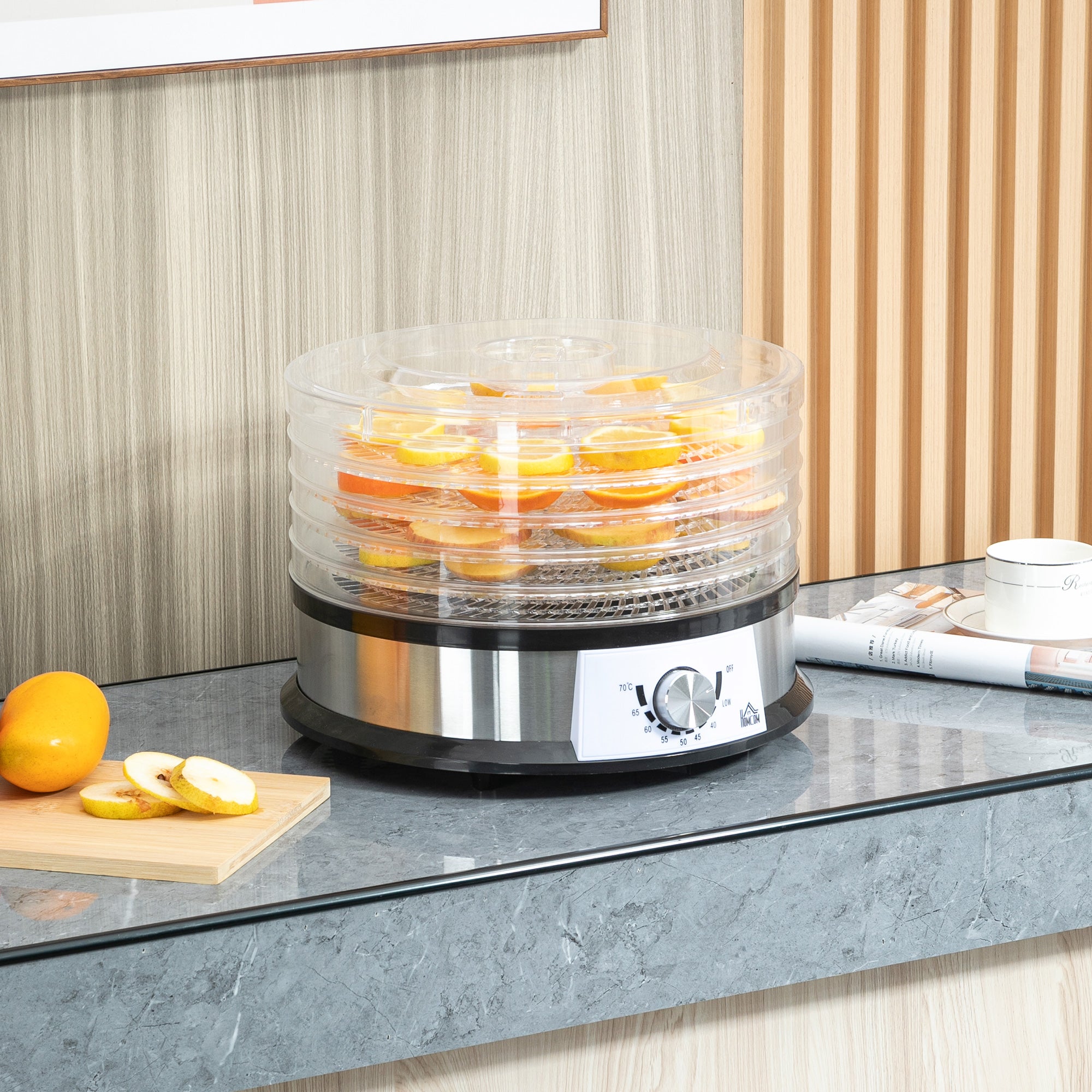 HOMCOM 40-70\'e2\'84\'83 Five-Tray Food Dehydrator