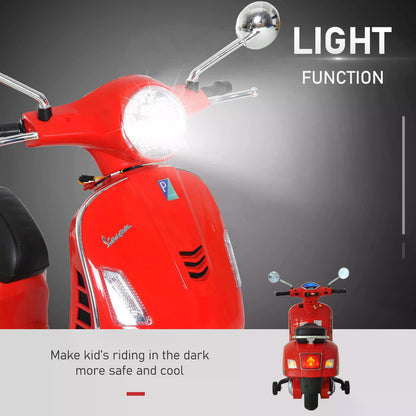 HOMCOM Kids Ride On Motorcycle, 6V, W/LED Lights-Red 