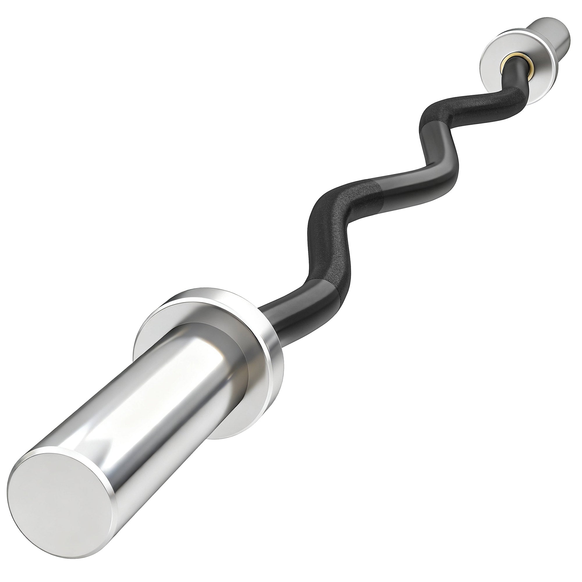 SPORTNOW 4ft Olympic EZ Curl Bar, Barbell Bar for 2" Weight Plates with Non-Slip Hand Grip 120cm 