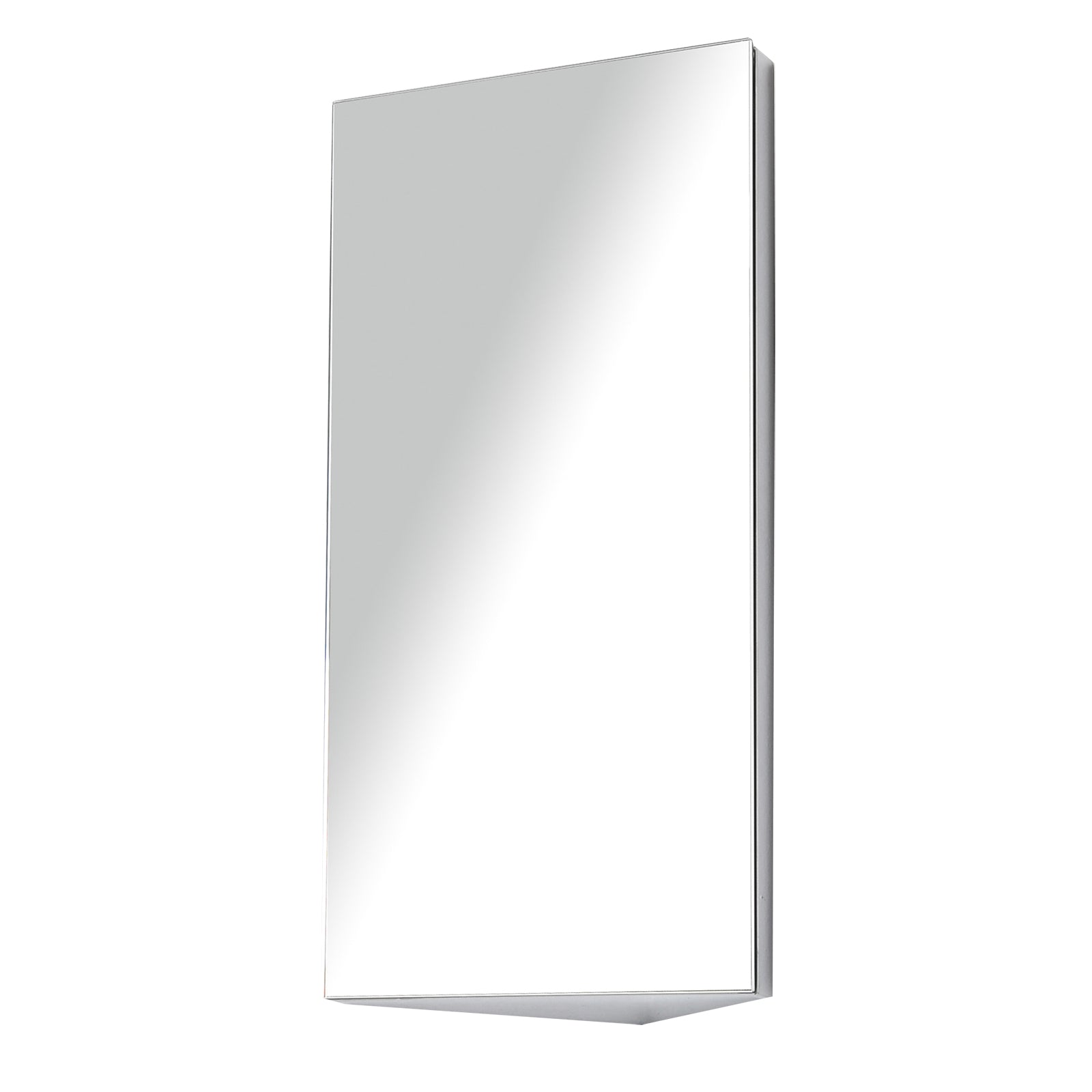 HOMCOM Stainless Steel Wall mounted Bathroom Corner Mirror Storage Cabinet Single Door 300mm (W) 