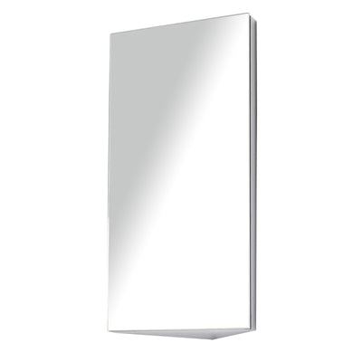 HOMCOM Stainless Steel Wall mounted Bathroom Corner Mirror Storage Cabinet Single Door 300mm (W) 