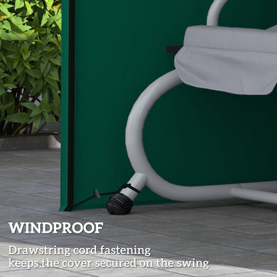 Outsunny 220 x 125cm Three-Seater Swing Chair Protective Cover - Green 