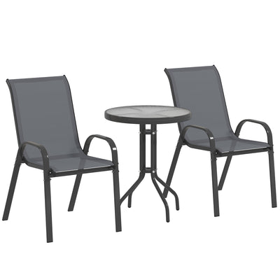 Outsunny Three-Piece Outdoor Garden Set - Grey 