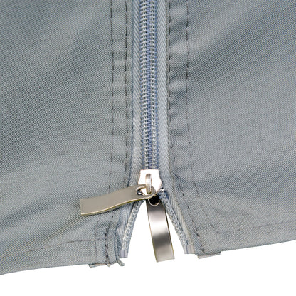 Outsunny 4m x 3(m)Garden Gazebo, Double Roof Outdoor Gazebo Canopy Shelter with Curtains, Solid Steel Frame for Lawn and Deck, Grey 