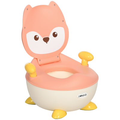 ZONEKIZ Baby Potty Training Toilet with Splash Guard, Anti-Tip Feet, Side Handles, Easy to Clean 