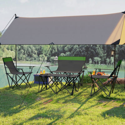 Outsunny Four-Piece Portable Picnic Table Set - Green 