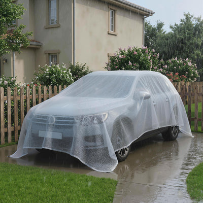 Outsunny 4 x 6m Waterproof Tarpaulin, Heavy Duty 140GSM Tear-Resistant PE Tarp with Reinforced Grommets, UV Protected Cover 