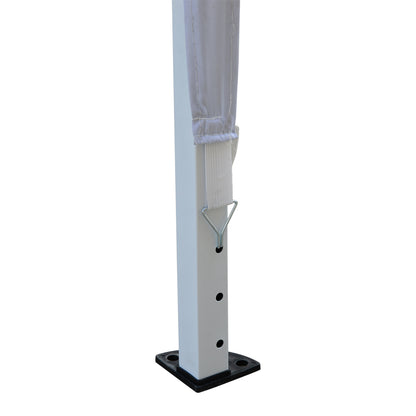 Outsunny 3 x 3M Garden Pop Up Gazebo Height Adjustable Marquee Party Tent Wedding Canopy with Carrying Bag, White 