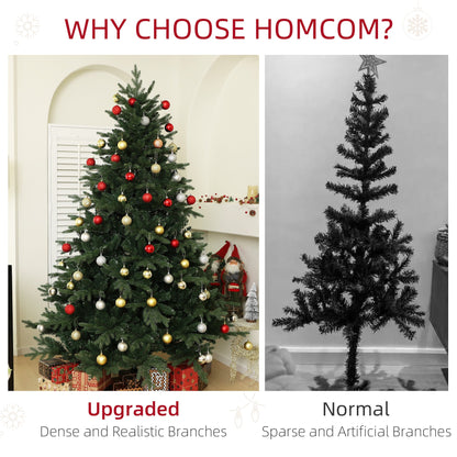 HOMCOM 7ft Artificial Spruce Christmas Tree - Green 
