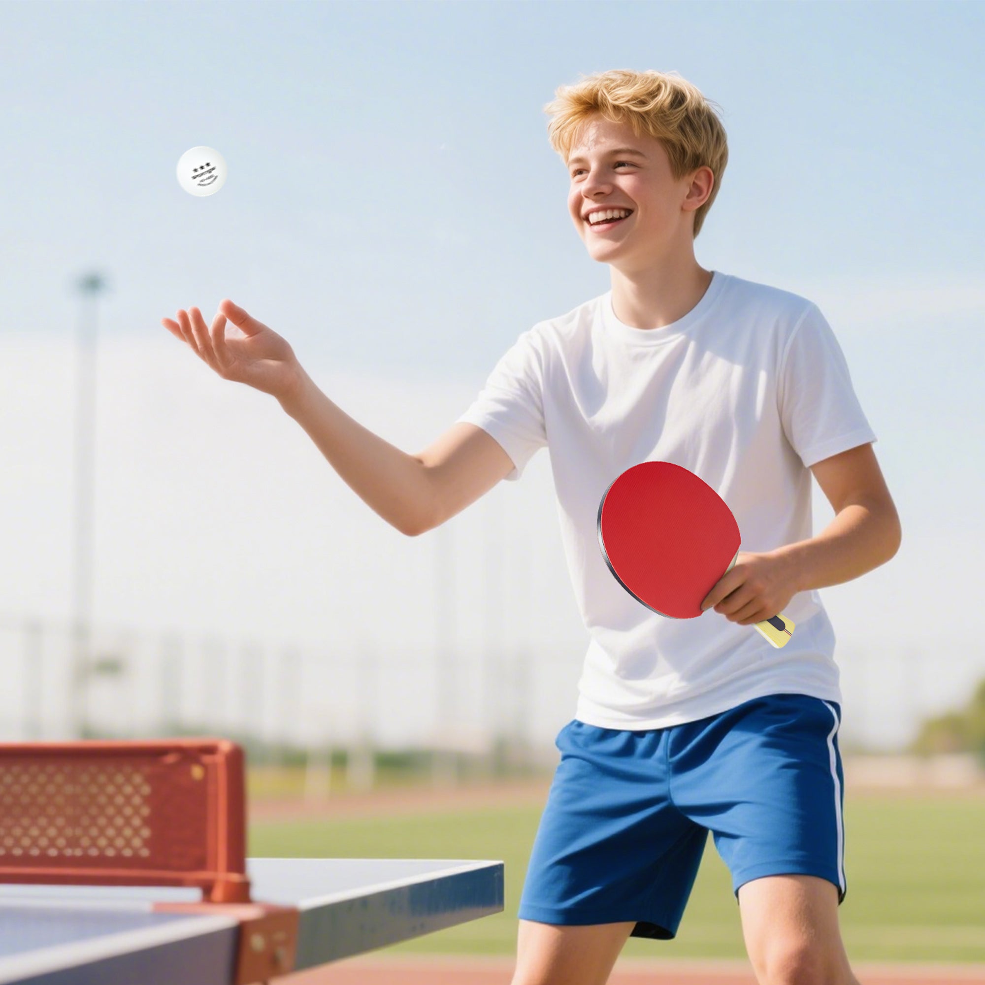 SPORTNOW Portable Table Tennis Set with Four Rackets, Eight Balls, Storage Case 