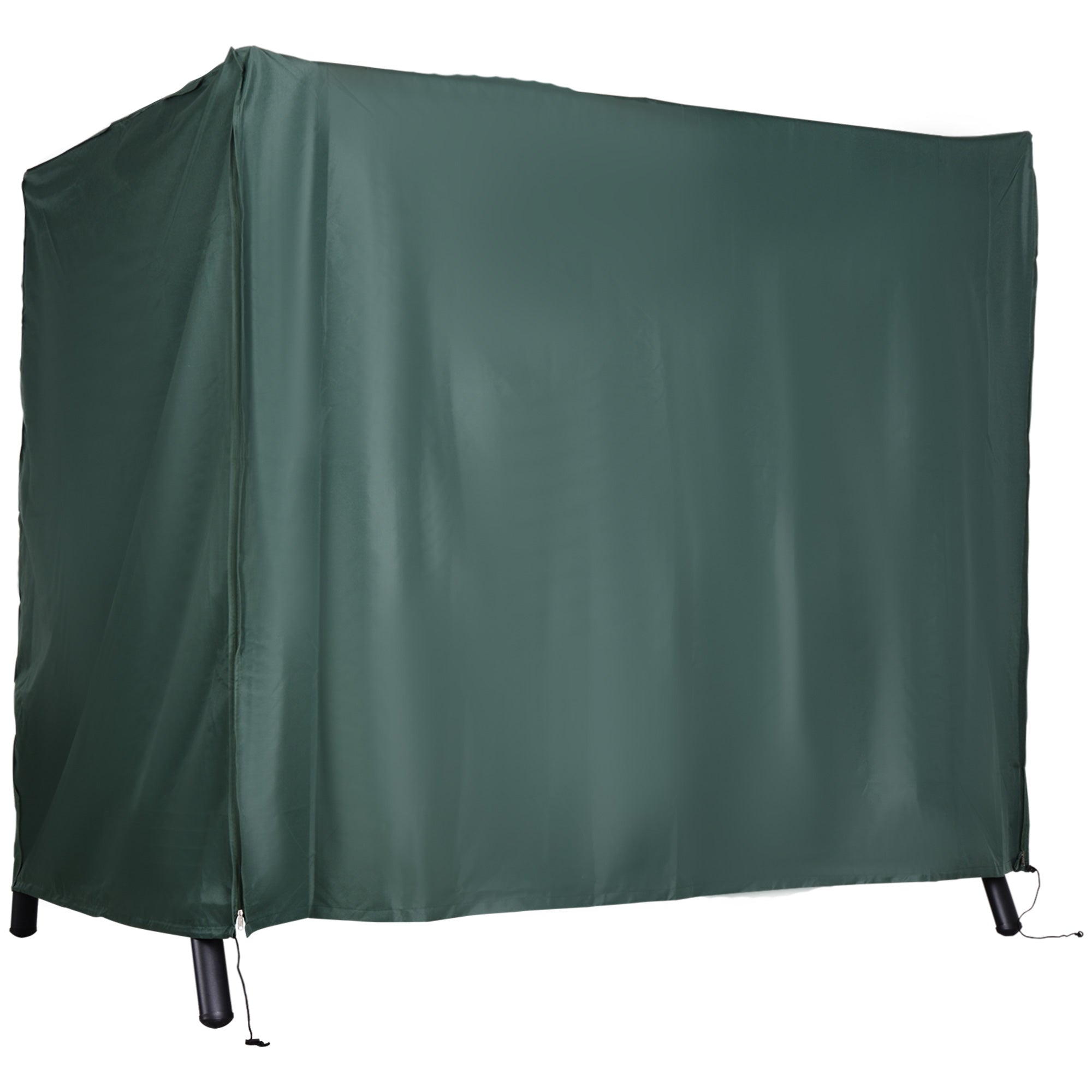 Outsunny 205 x 124cm Three-Seater Swing Chair Protective Cover Deep Green 
