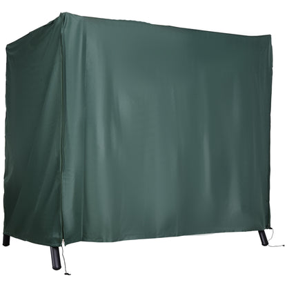 Outsunny 205 x 124cm Three-Seater Swing Chair Protective Cover Deep Green 
