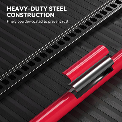 HOMCOM 3 Tonne Farm Jack, 33" High Lift Jack for 4x4 Tractors Trucks Agricultural Lifting, Red 