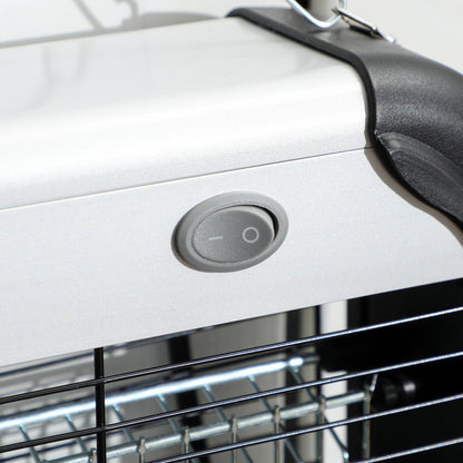 Outsunny Free Standing Wall Hanging 30W Electric Fly Mosquito Killer 60\'e3\'8e\'a1  Coverage Electric Fly Zapper, Bug Zapper, Insect Killer Silver