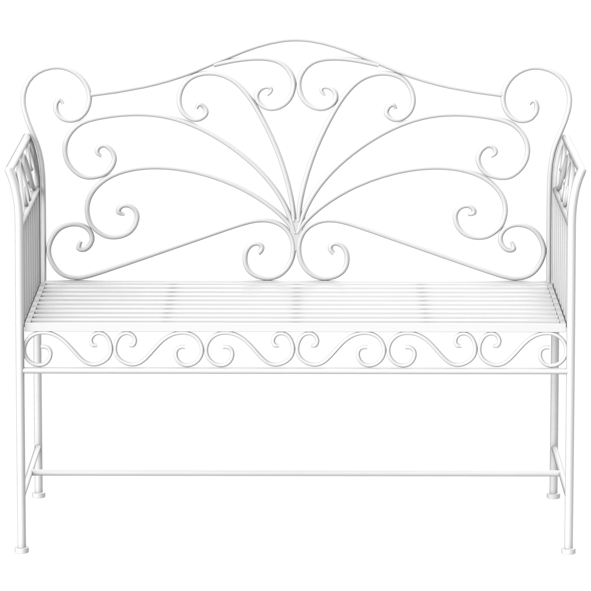 Outsunny Heavy-Duty Garden Bench-White 