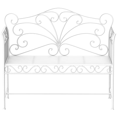 Outsunny Heavy-Duty Garden Bench-White 