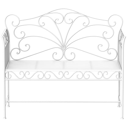 Outsunny Heavy-Duty Garden Bench-White 