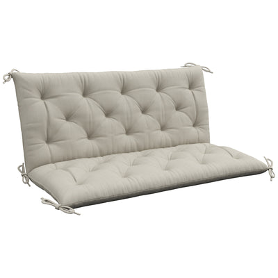 Outsunny Garden Bench Cushion, 2 Seater Swing Chair Cushion, Seat Pad with Ties for Indoor and Outdoor Use, 110 x 120 cm 