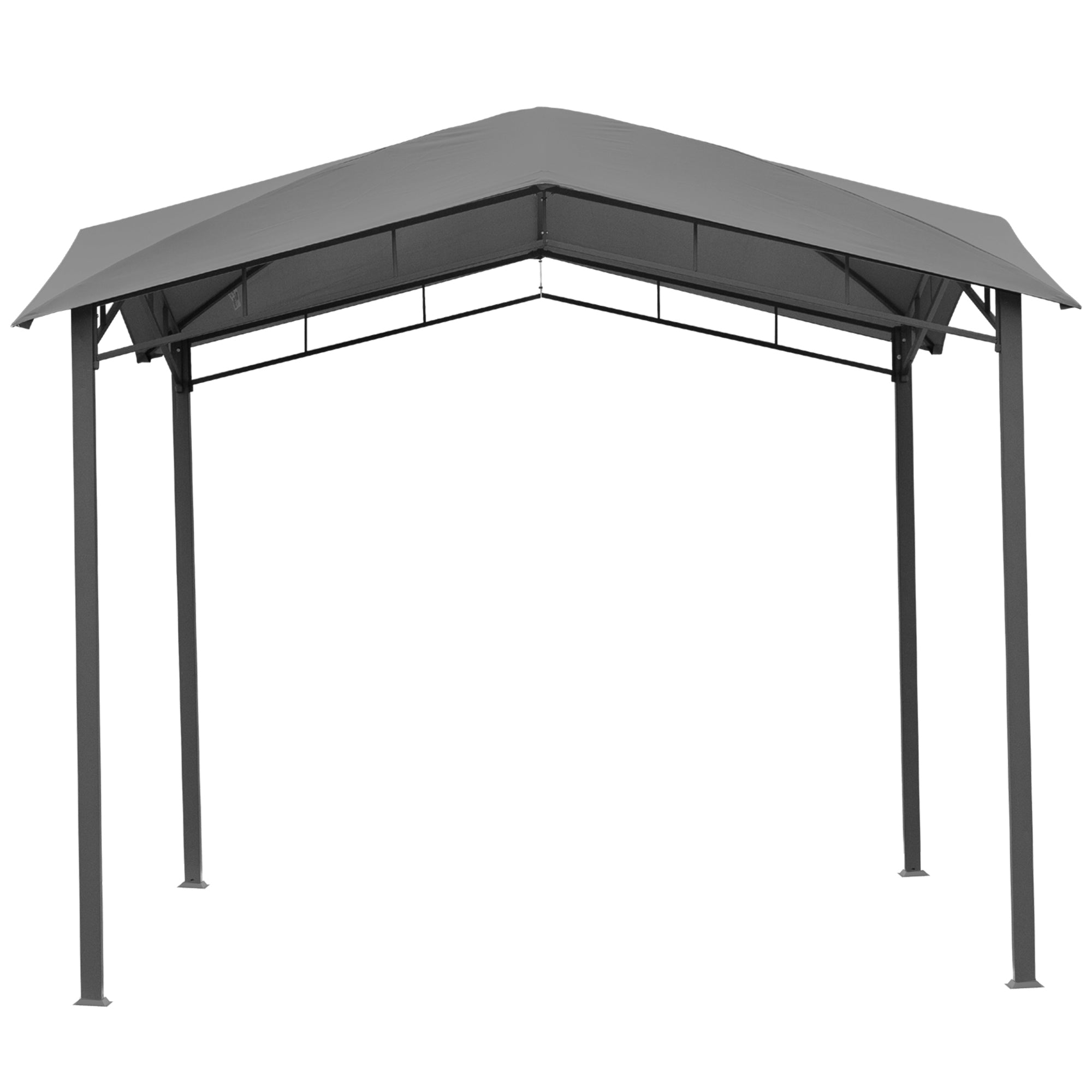 Outsunny 3x3(m) Outdoor Gazebo Garden Pavilion Sunshade Canopy Tent with Steel Frame, Grey
