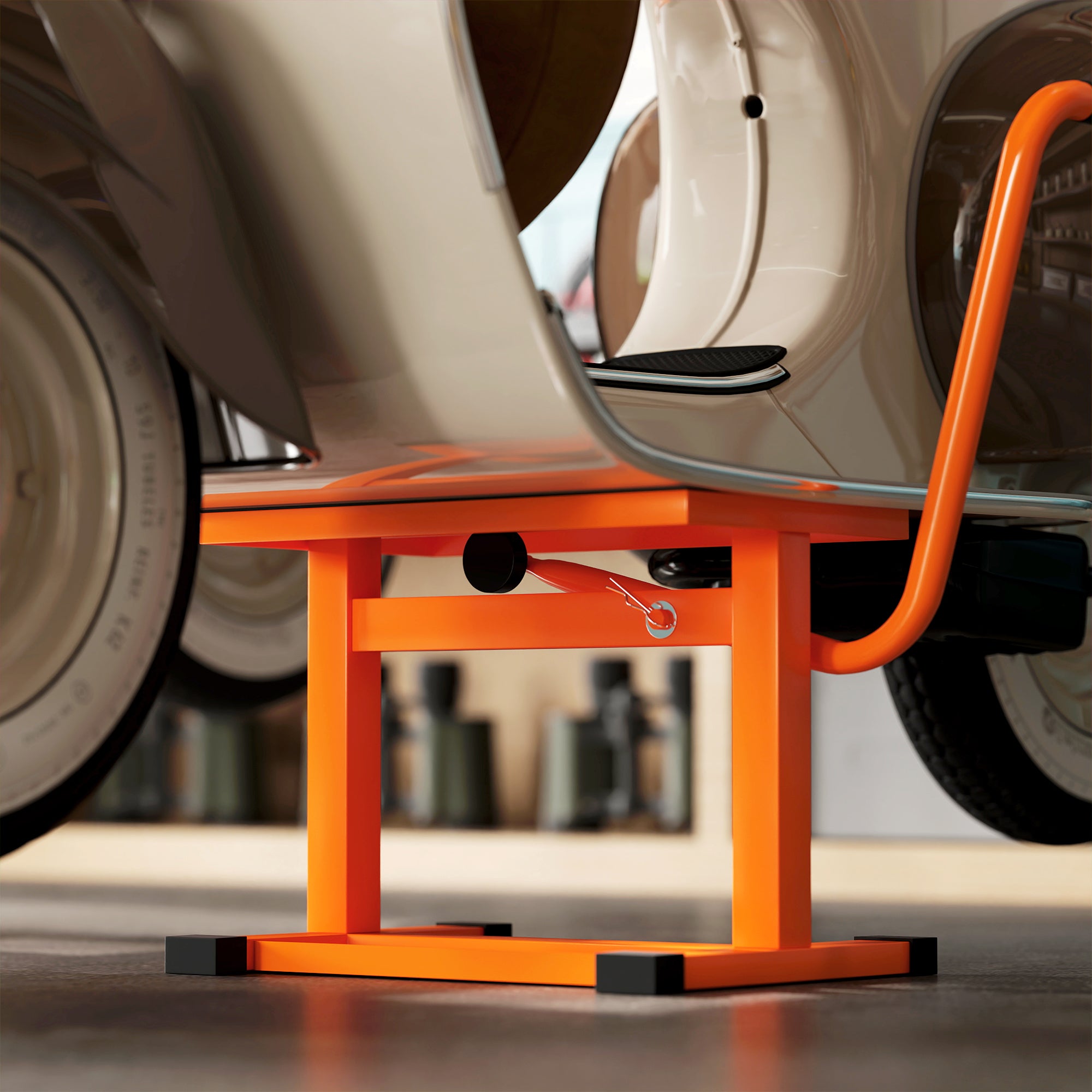 DURHAND Steel Motorbike Jack Lift, 27.5 / 39.5 H cm - Orange