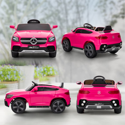 AIYAPLAY Mercedes-Benz GLC Licensed Kids Ride on Car with Remote Control, Soft Start, MP3, LED Headlights, Pink 