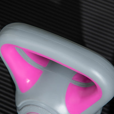 SPORTNOW Kettlebell, 2kg Kettle Bells with Handle for Home Gym Weight Lifting and Strength Training, Pink and Grey 