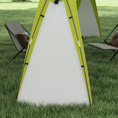 Outsunny 3.5 x 3.5M Camping Gazebo, Outdoor Event Shelter Dome Tent Garden Sun Shelter Patio Spire Arc Pavilion Camp Sun Shade, Green 