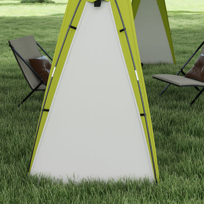 Outsunny 3.5 x 3.5M Camping Gazebo, Outdoor Event Shelter Dome Tent Garden Sun Shelter Patio Spire Arc Pavilion Camp Sun Shade, Green 