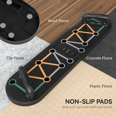 SPORTNOW Foldable Push Up Board, 11-in-1 Press Up Board, Portable Pushup Stand with Non-slip Pads, Multi-function Home Gym Equipment for Arm, Shoulder, Chest Muscle Training Fitness, Black 