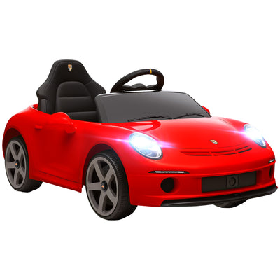 AIYAPLAY Kids Electric Car, 12V Licensed RUF GT Ride on Car with Suspension, Remote Control, Music, for 3-5 Years, Red 