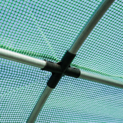 Outsunny 6 x 3 x 2 m Polytunnel Greenhouse with Roll-up Door and 12 Mesh Windows, Walk-in Garden Tunnel Warm House Tent with UV-resistant PE Cover and Galvanised Steel Frame, Green 