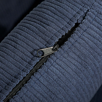HOMCOM Corduroy Retro Accent Chair - Blue 