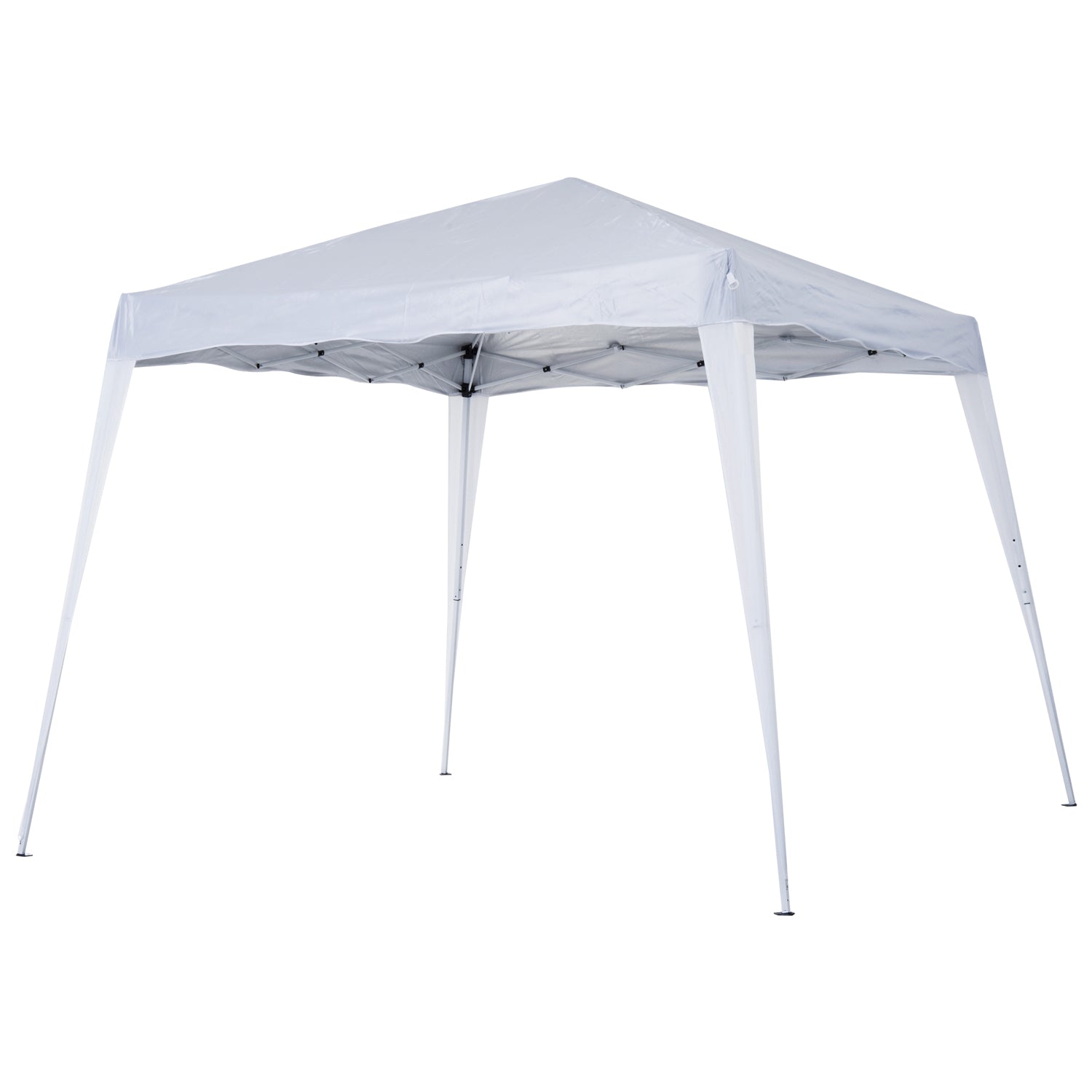 Outsunny 3 M x 3 M Base/ 2.5 M x 2.5 M Top Pop Up Gazebo with Carry Bag, Height Adjustable Slant Leg Party Tent Instant Event Shelter for Garden, Patio, White 