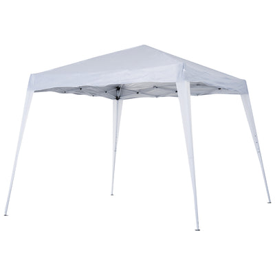 Outsunny 3 M x 3 M Base/ 2.5 M x 2.5 M Top Pop Up Gazebo with Carry Bag, Height Adjustable Slant Leg Party Tent Instant Event Shelter for Garden, Patio, White 