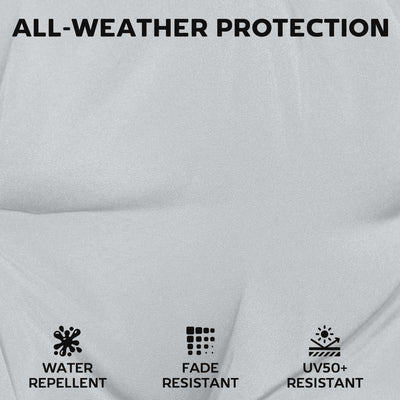 Outsunny Set of 6 Outdoor Seat Cushions with Machine Washable Cover, Water Repellent Seat Cushions Light Grey 