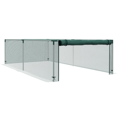 Outsunny 8' x 4' Plant Protection Cage, with Door, Green 