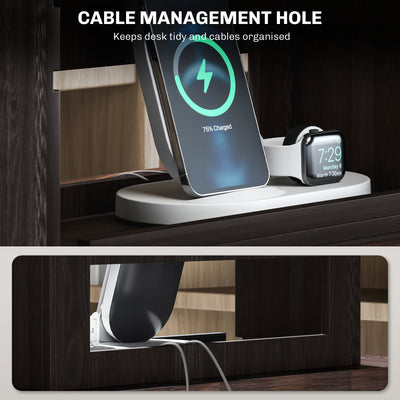 HOMCOM Four-Tier Desktop Organiser - Dark Brown 