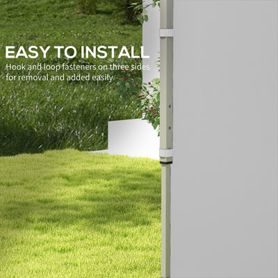 Outsunny Set of Two 3 x 3(m) Replacement Zipped Gazebo Walls - Grey 