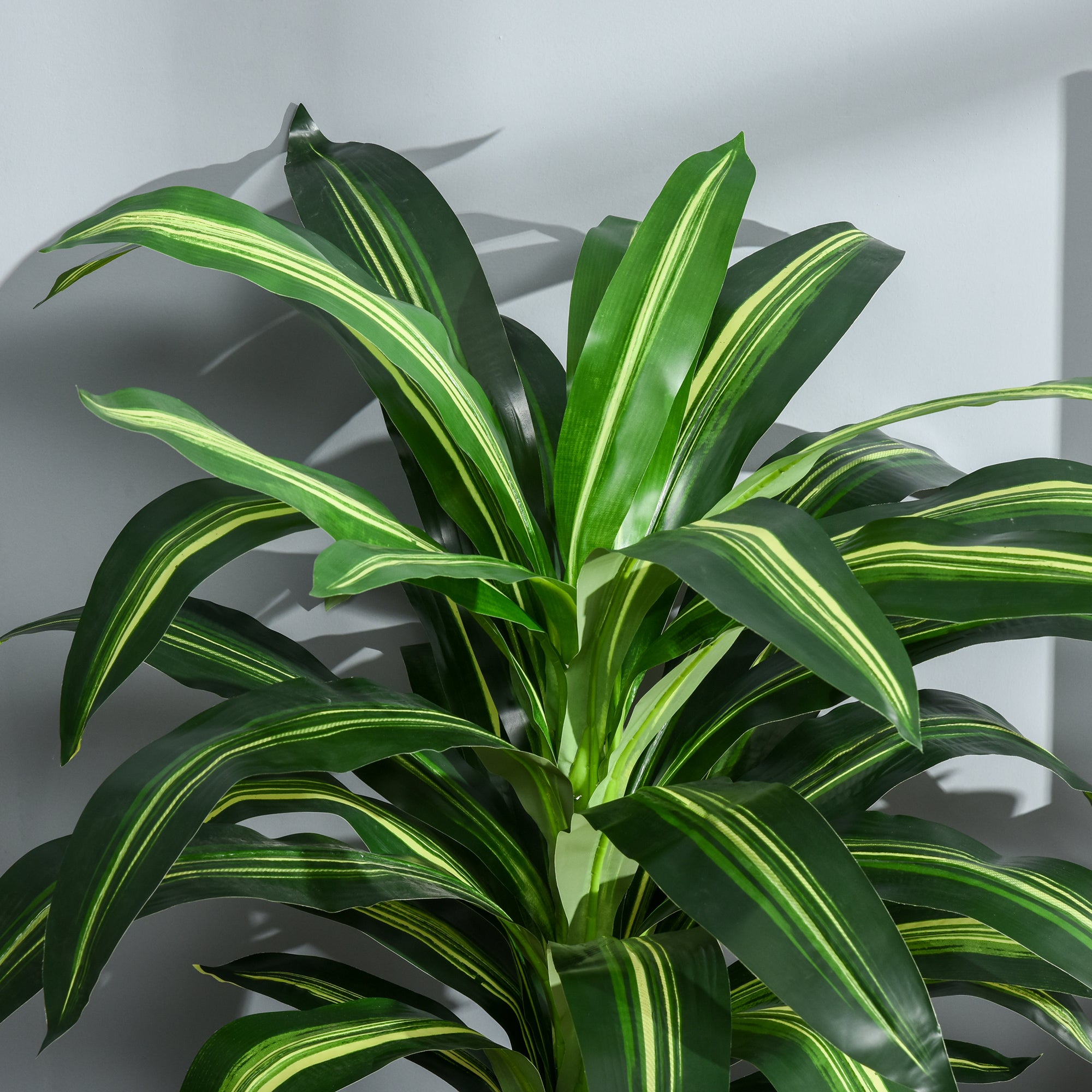 Outsunny Set of Two Artificial Dracaena Plants 